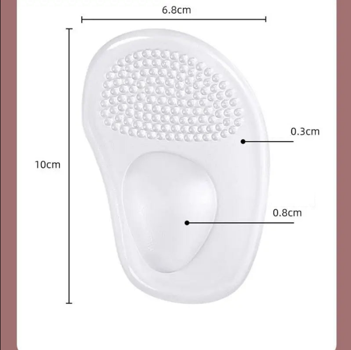 Orthopedic insoles with soft silicone gel cushion