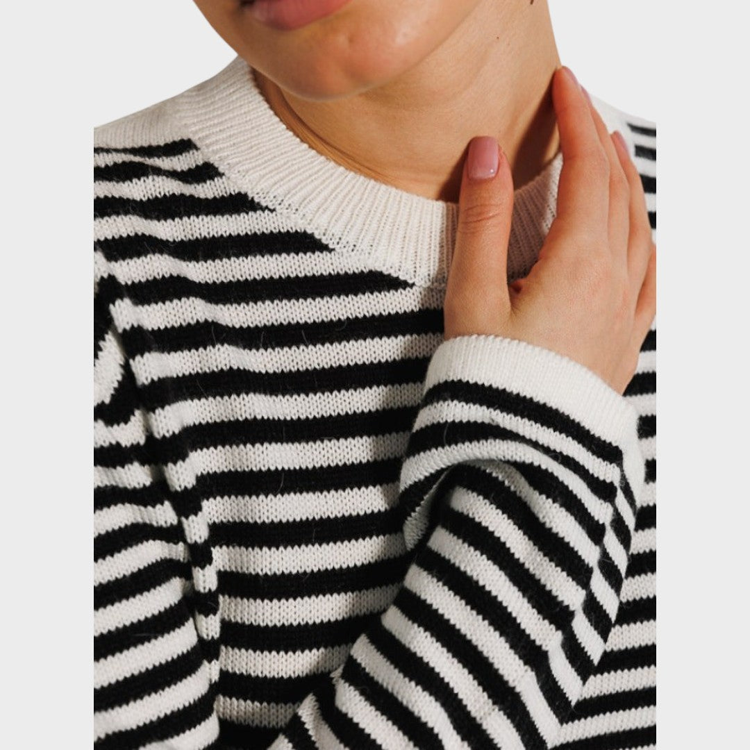 Francisca | Pulover cu mânecă lungă, în dungi