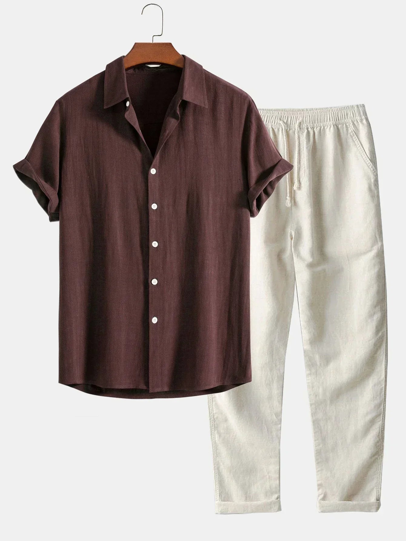 Justine – Linen Summer Set Shirt And Trousers