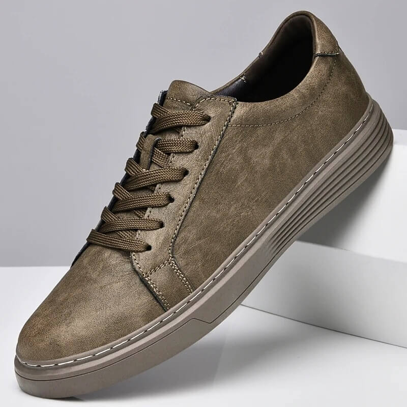 Milanoverdi Hand-Stitched Genuine Italian Leather Sneakers