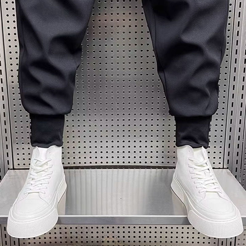 Wynter | Zwarte geplooide harembroek voor heren, joggingbroek met relaxte pasvorm