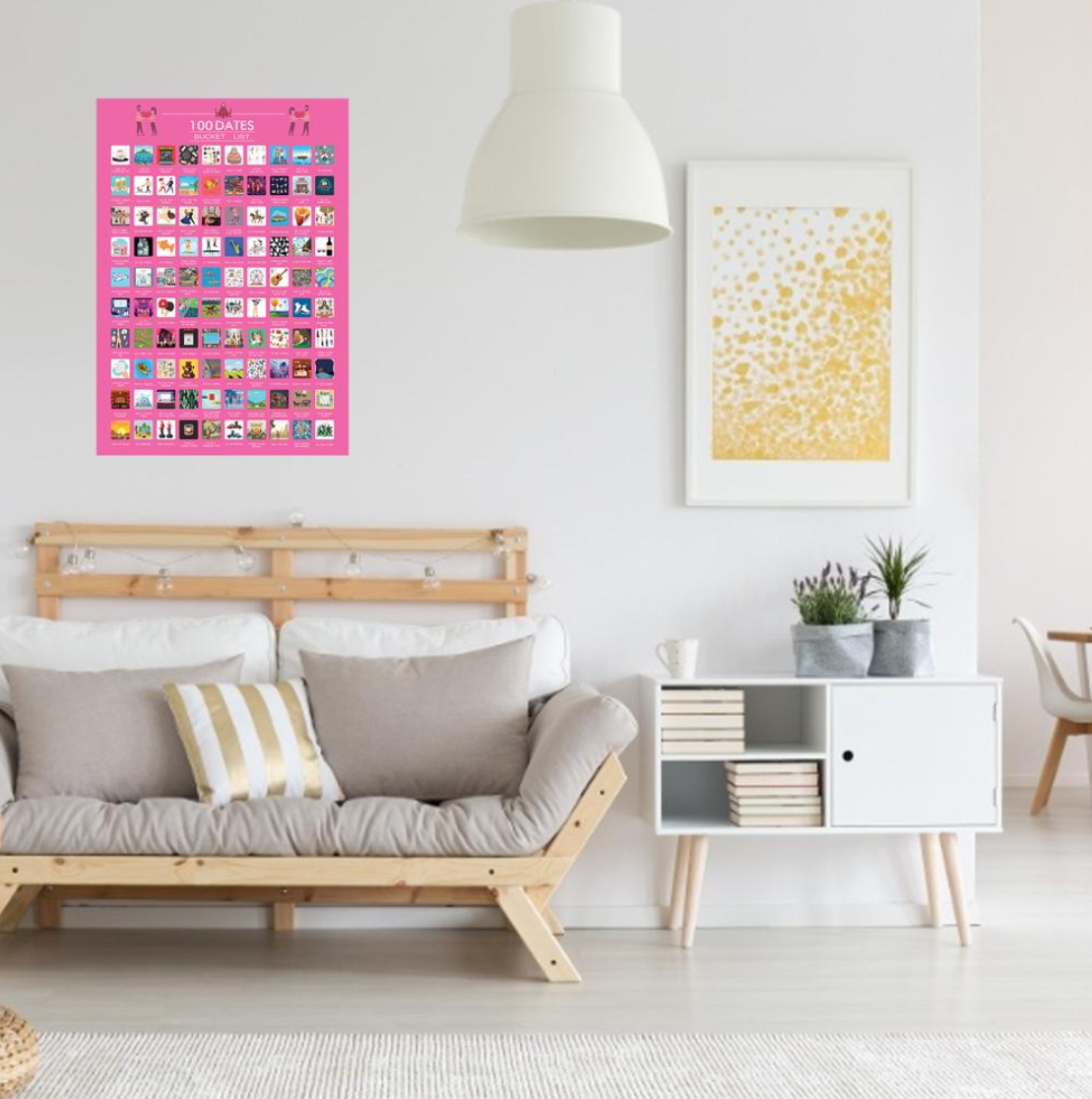 100 Dates Scratch-Off Poster™ (70% OFF)