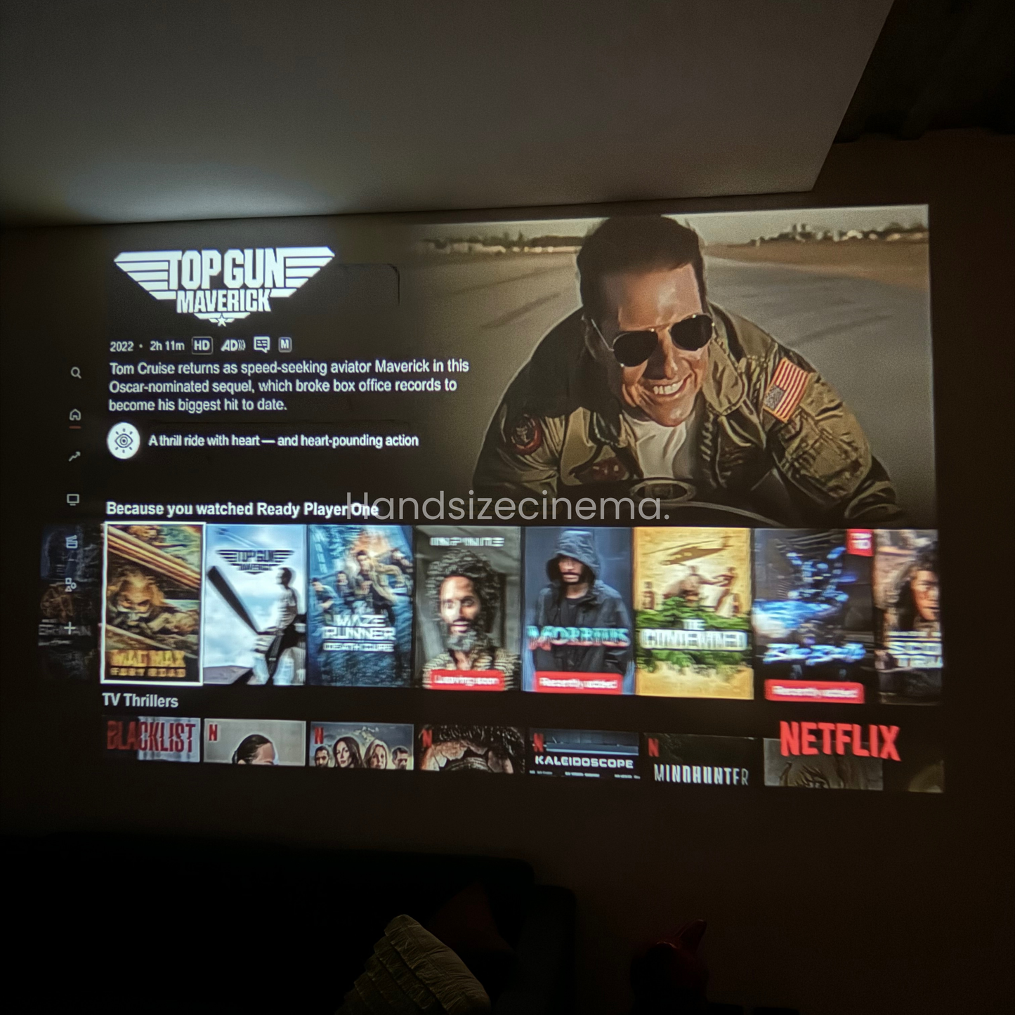 4K Smart Projector + FREE Game Stick Projector Screen