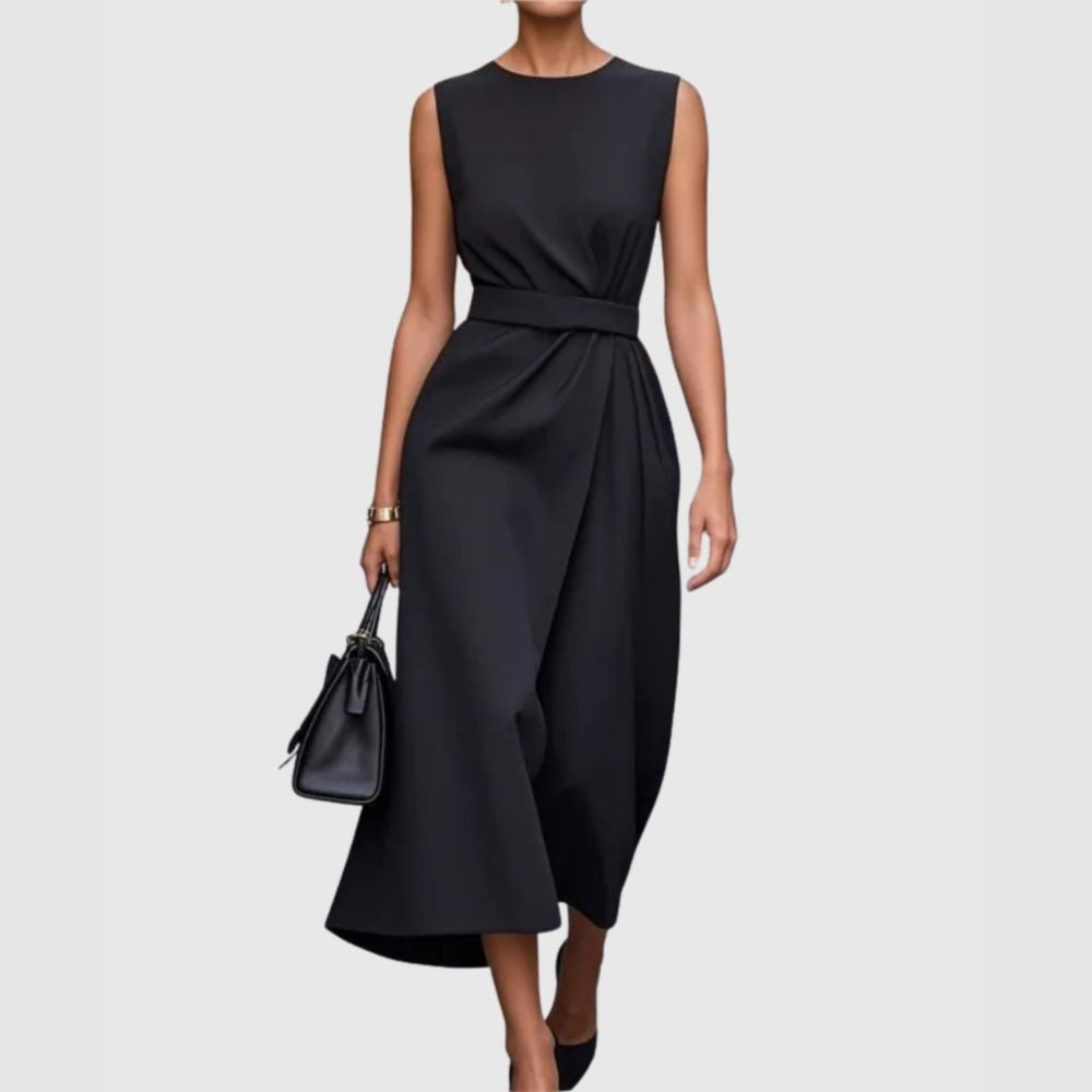 Zoé - Robe midi élégante avec ceinture