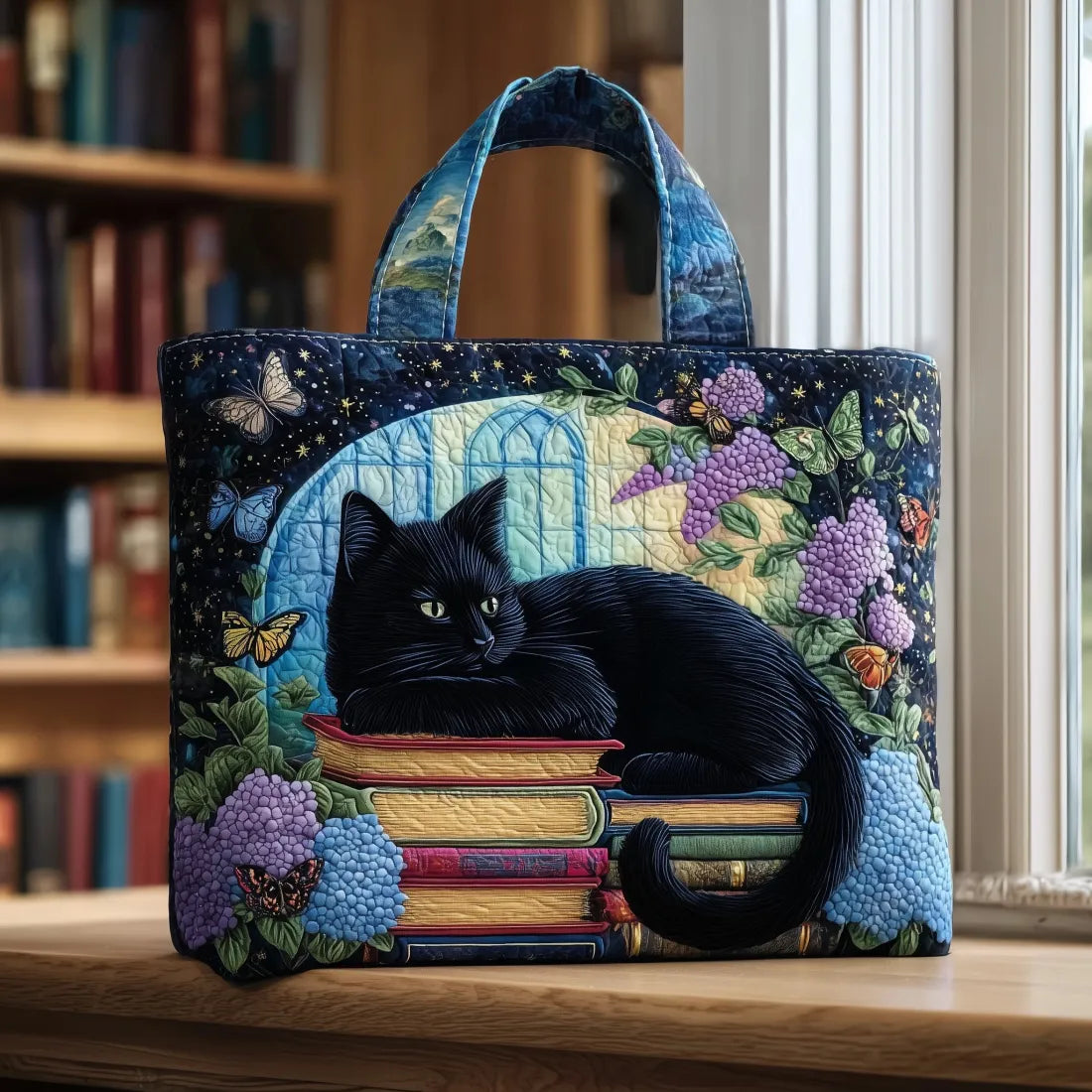 Torba Artisanal - Czarny Kot na Książkach