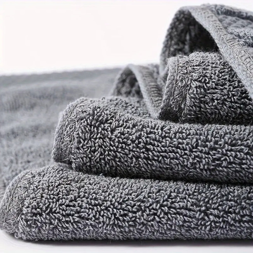 Handtuchset mit Zickzack-Muster – 6-teilig aus 100% Baumwolle