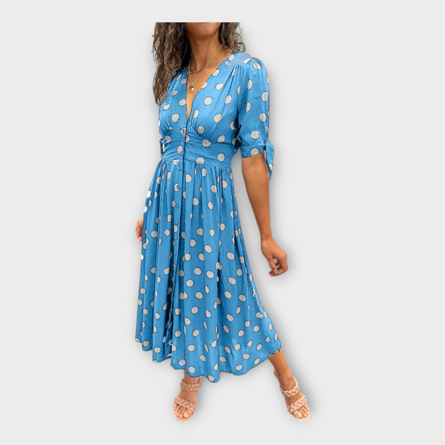 Adéla – Elegantní Šaty s Puntíky
