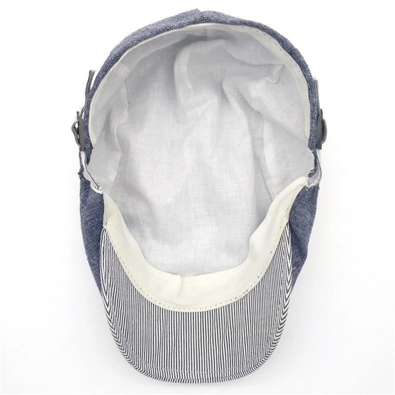 Sterling Cotton Linen™ Cheesecutter Cap Dome Short Brim