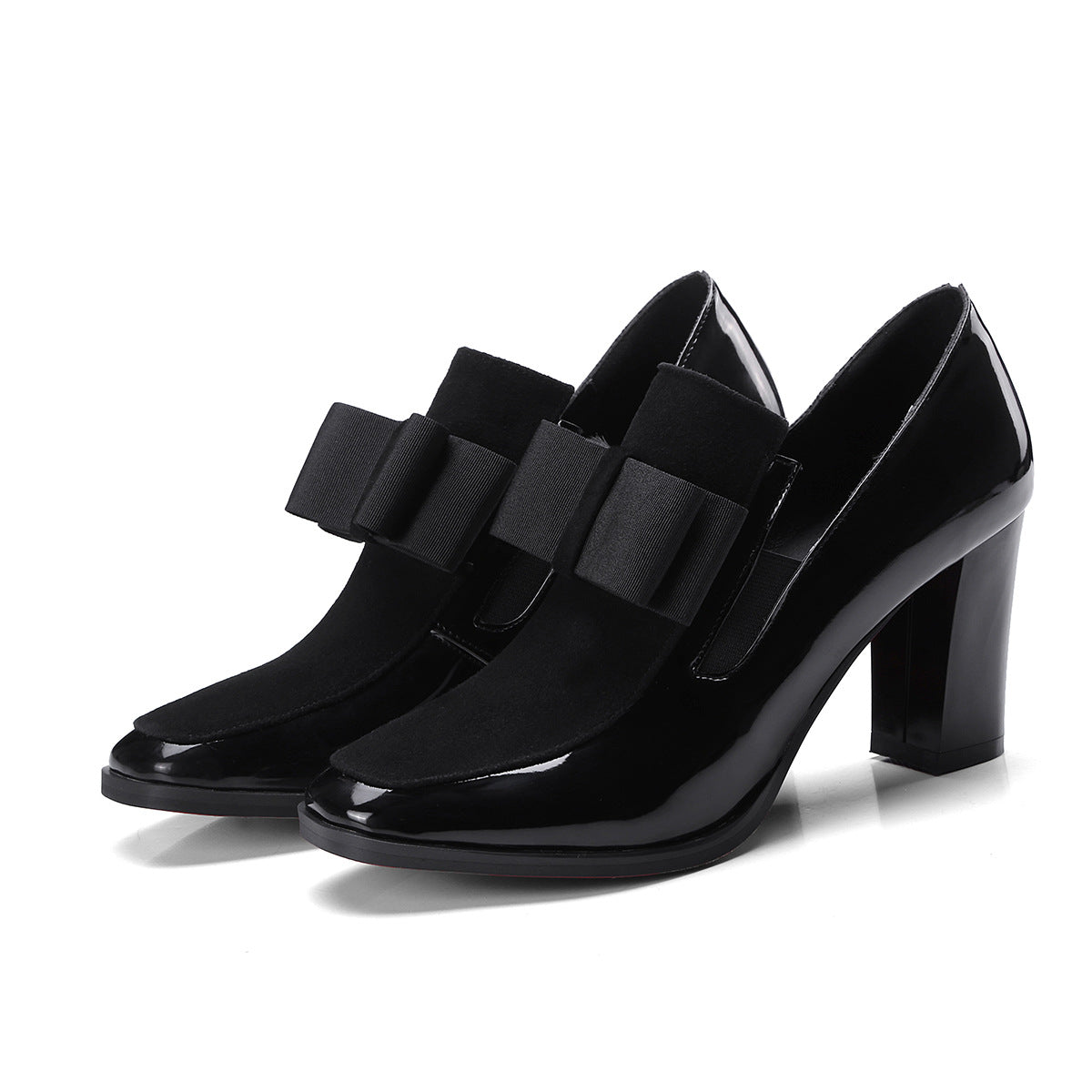 40-43 Lrge Size Shoes 2018 Spring New Single Shoes Thick Heel Women s Shoes