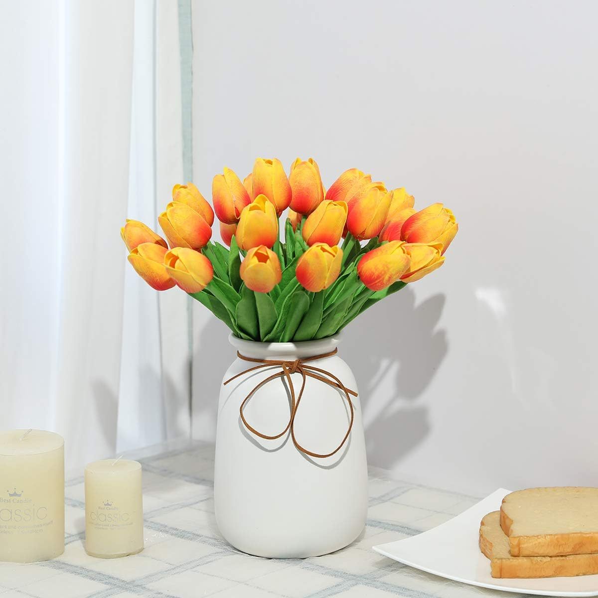 Set van 15 Realistische Kunst Tulpen – Perfect voor Bruiloften en Seizoensgebonden Decoraties