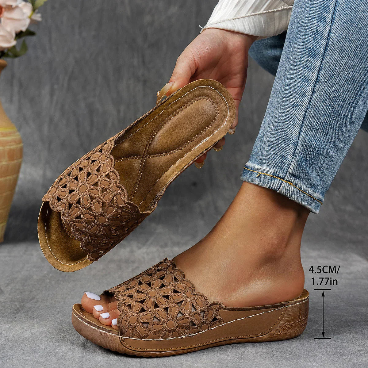 Stilvolle Netz-Sandalen für Damen