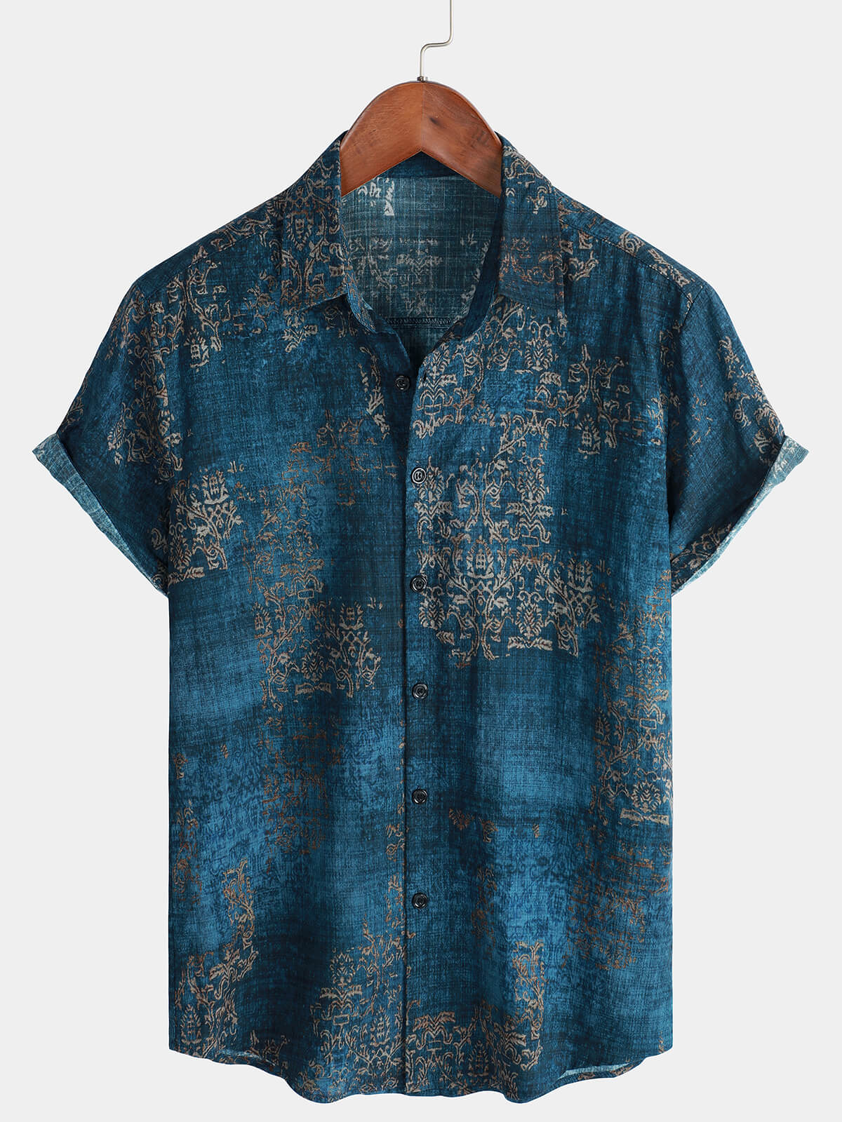 Zomerhemd Met Korte Mouwen - Blauw