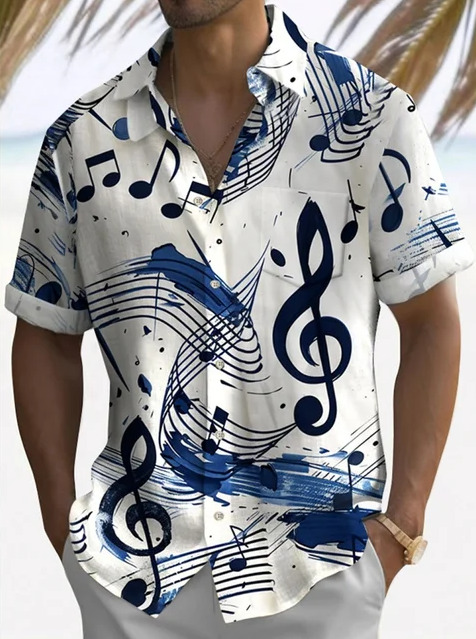 Heren Shirt met Muziek print