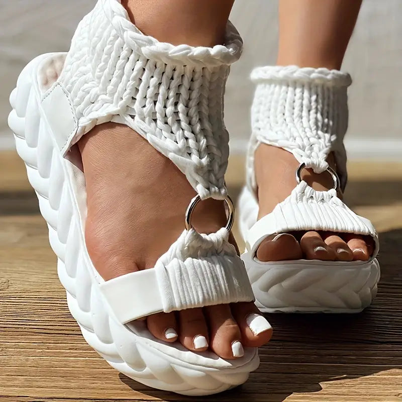 Braided Bliss Crochet Women's Sandals