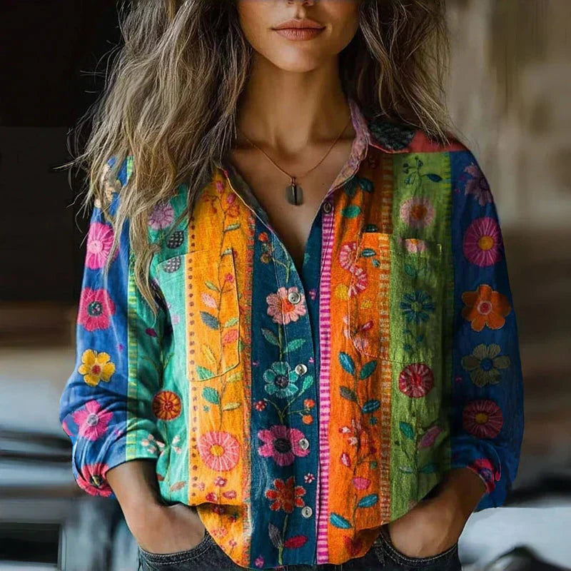 Bohemian Pattern Vintage Blouse