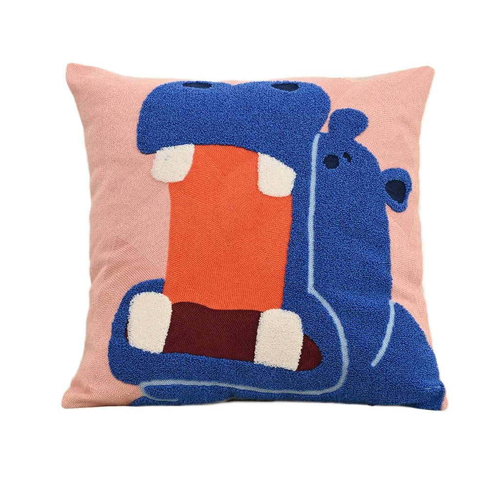 MEELANO Nordisk Pudeovertræk Med Dyremotiver 45x45 Cm Til Sofa Polyester Bomuld Hema