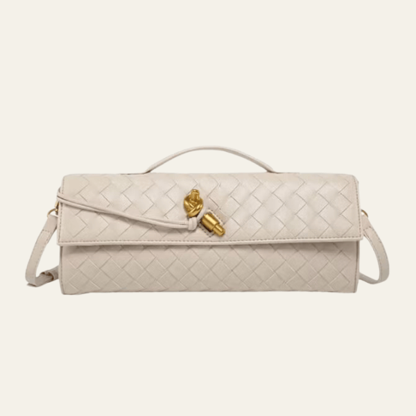 Veron - Leather Woven Clutch