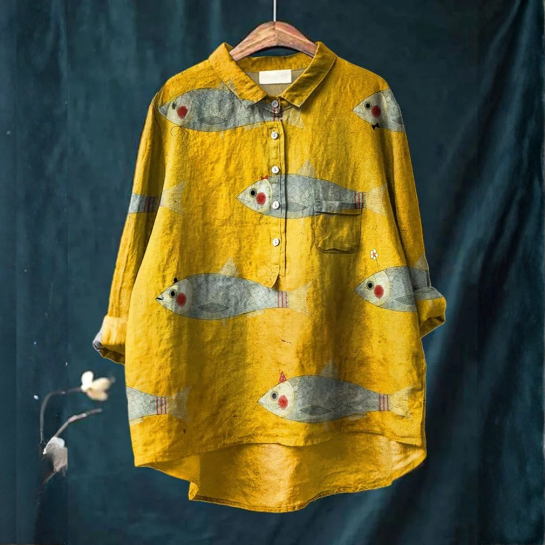 Ava | Verspielt Fisch Shirt