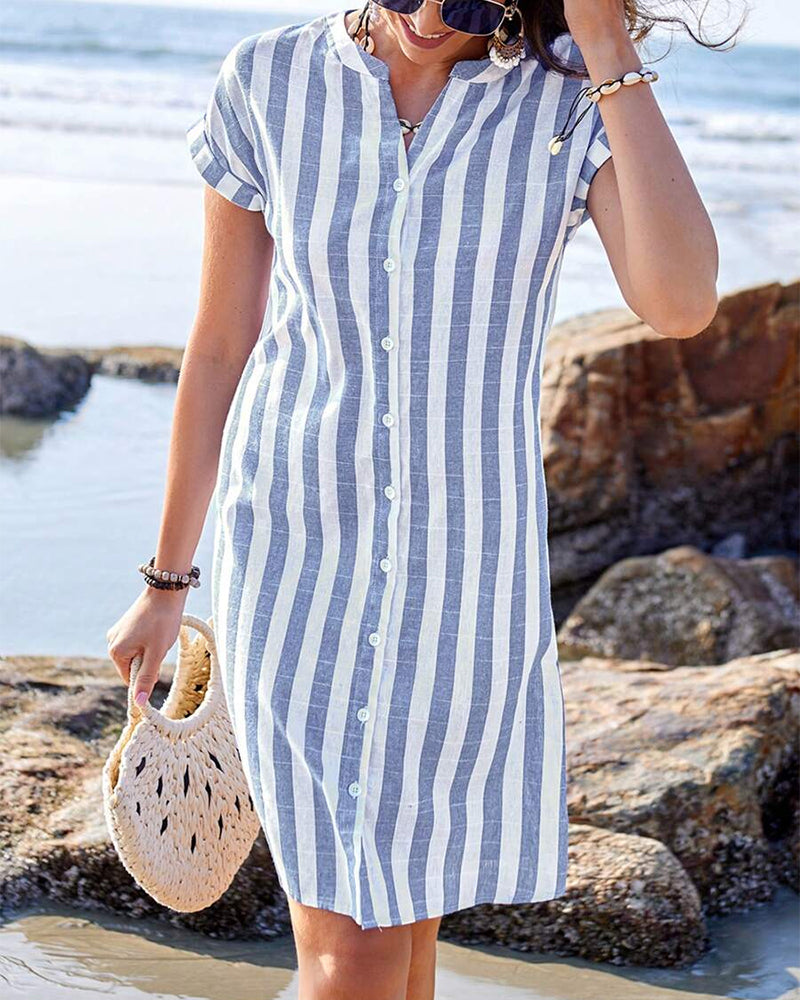 FENAYA - Striped Shirt Dress