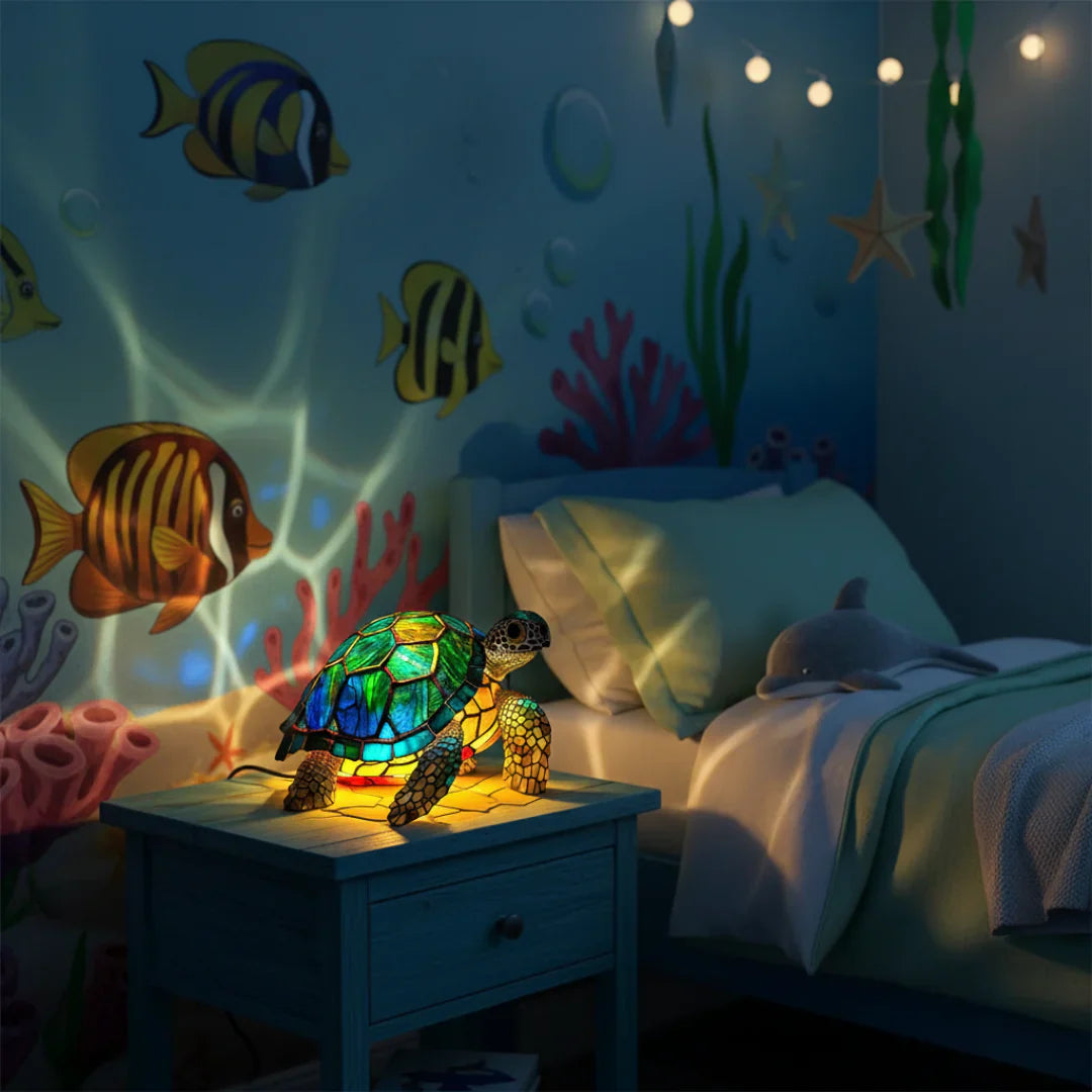 Smaragd - Lampa ve vitrážích