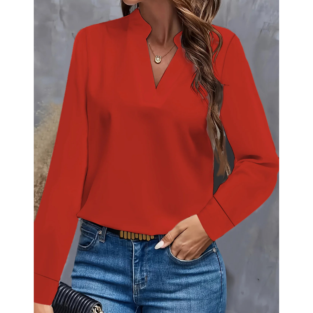 Women's Formal Long-sleeved Blouse | V-neck
