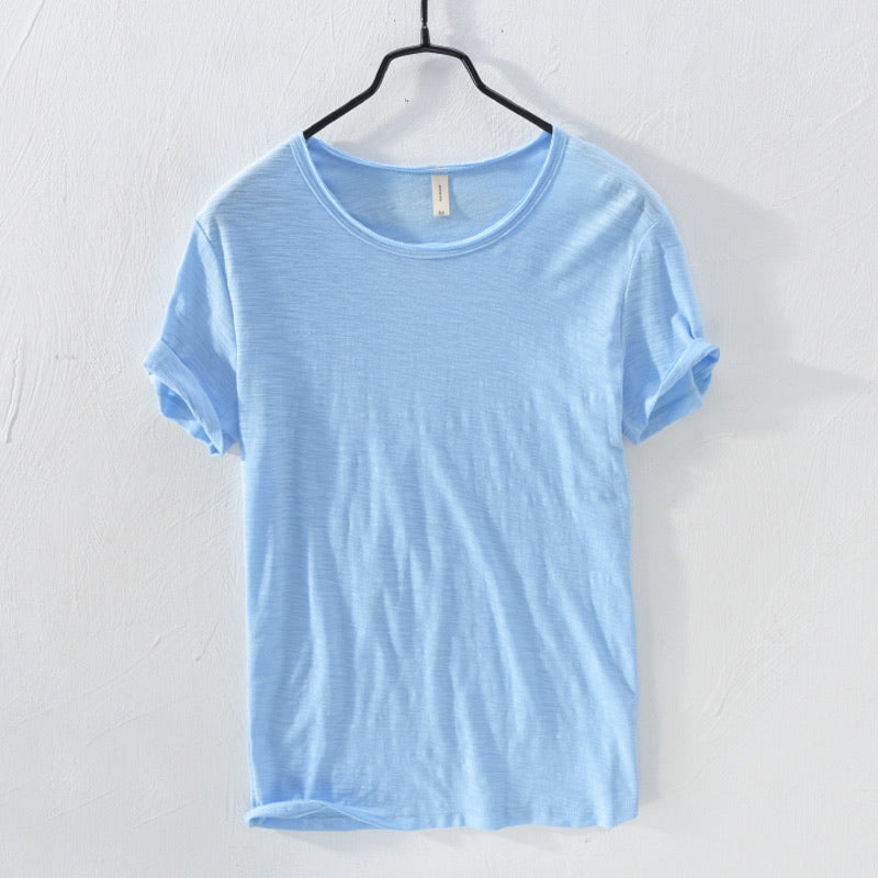 Arnaud – Chemise à manches courtes et col rond à coupe ample