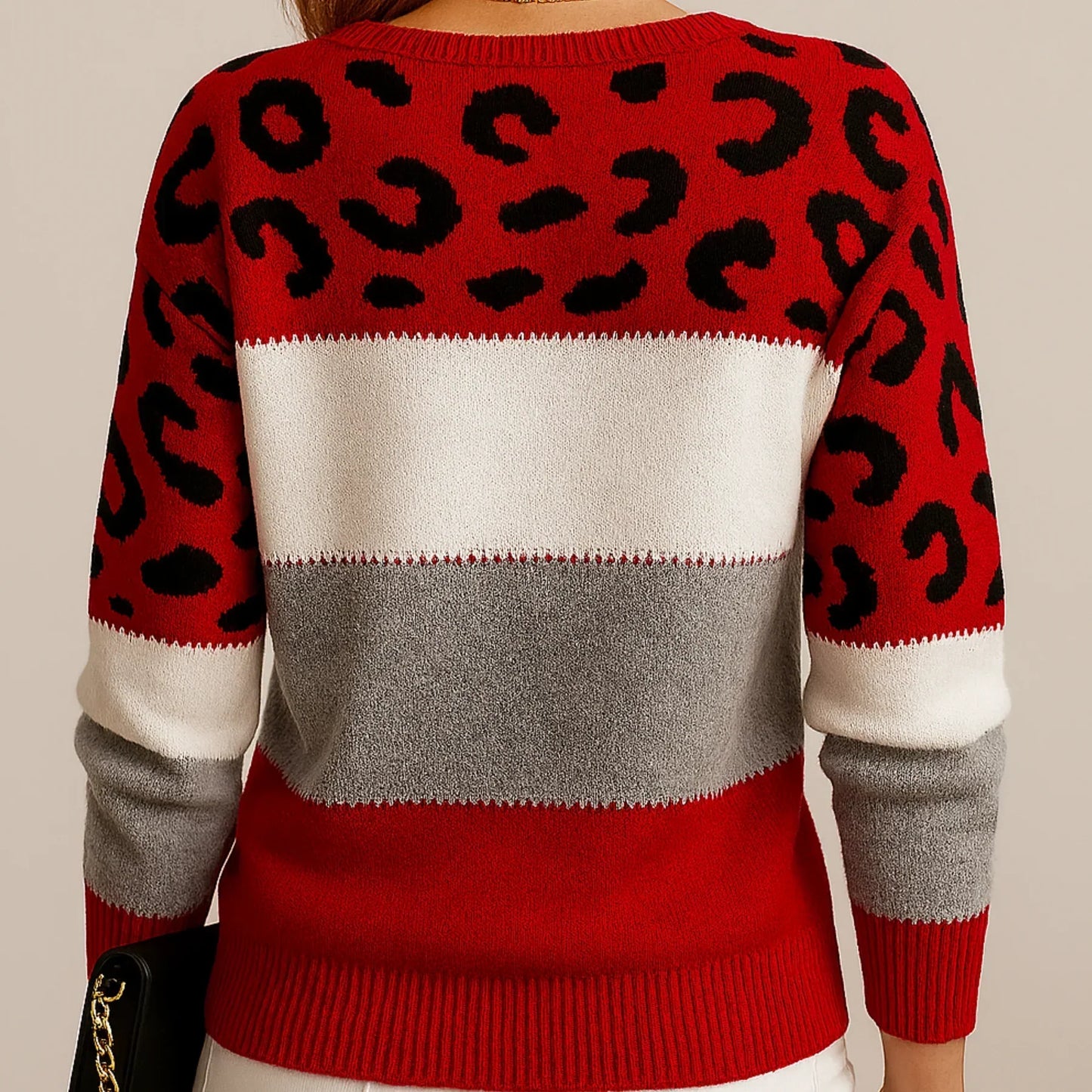 Pascaline - Leopard Print Casual Jumper