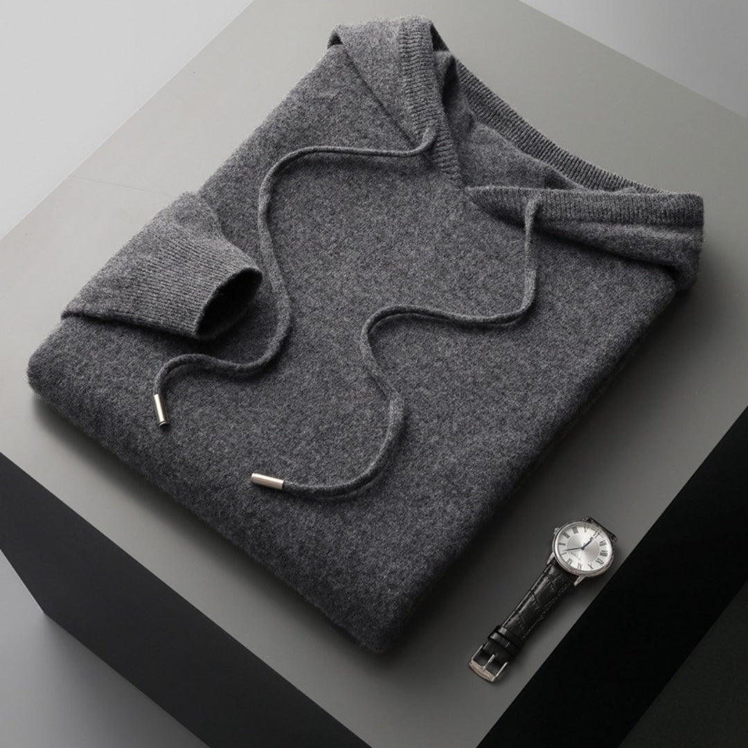 Aitor | Jersey de cachemir con capucha para hombre de primavera