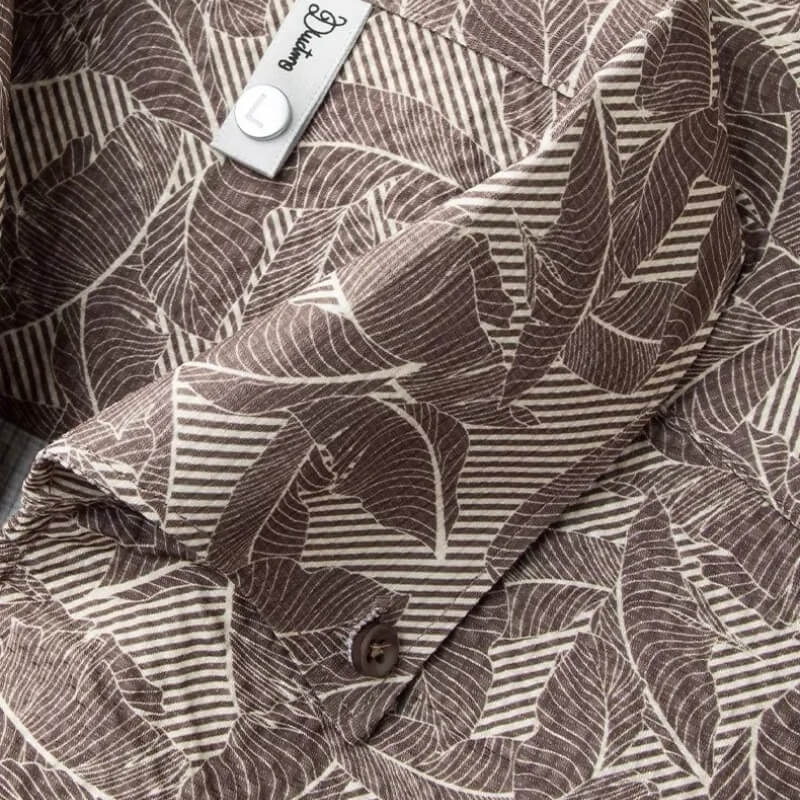 JVance® Signature Series Leaf Motif Jacquard Seersucker Shirt