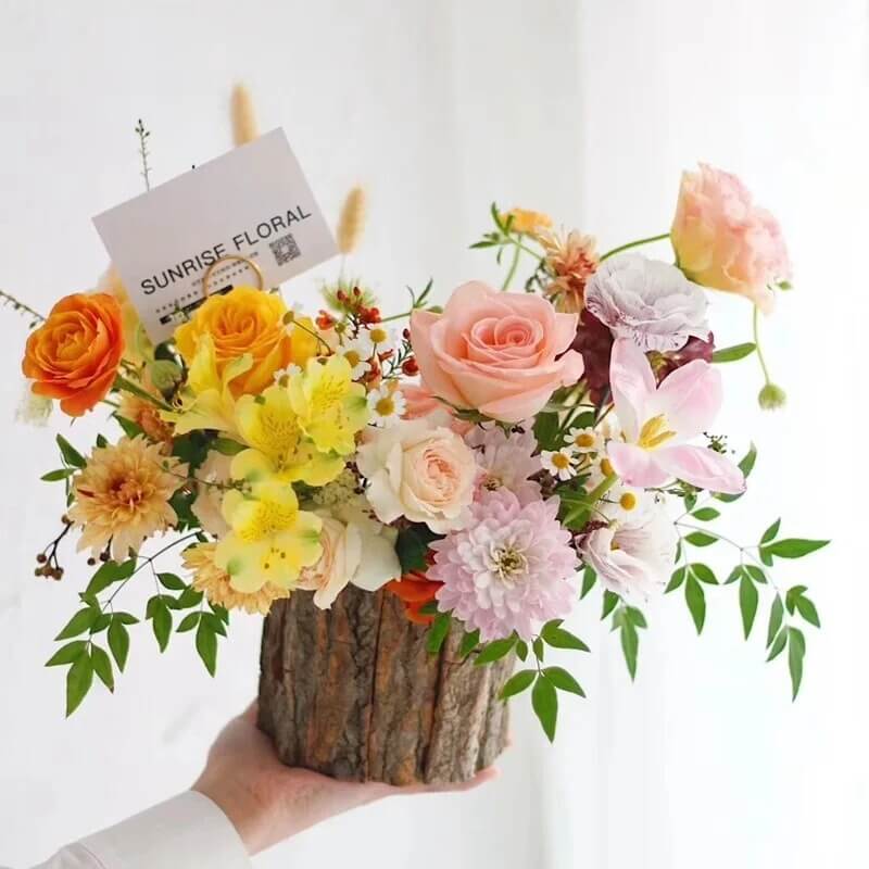 Rustic Barkwood Planter by JVance®