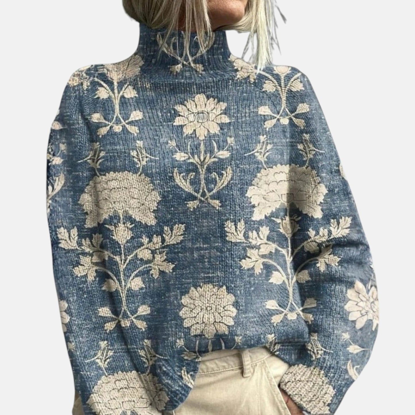 Aimelie - Pulover Elegant cu Guler Înalt