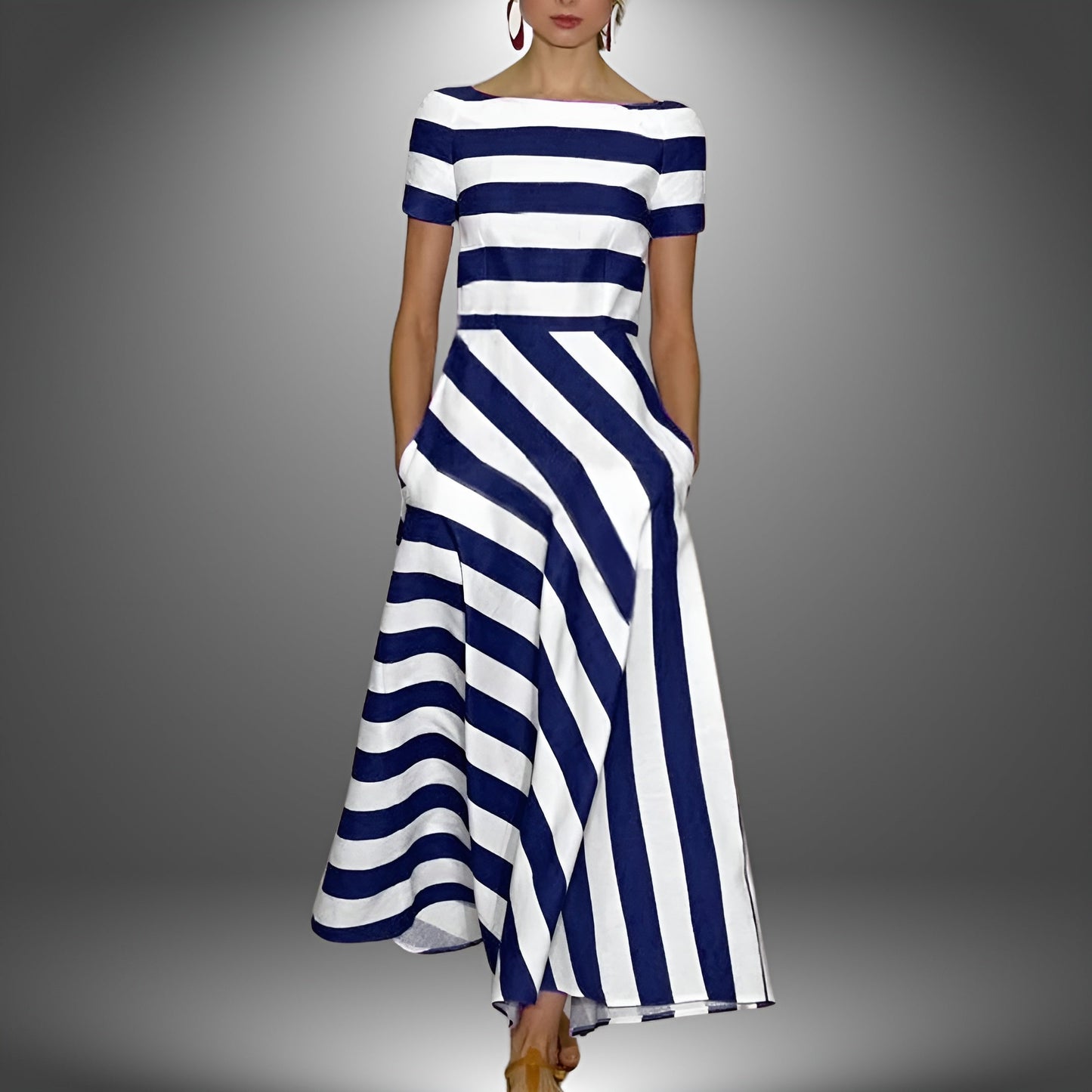 DIANE™ – Chic Striped Dress for Effortless Style
