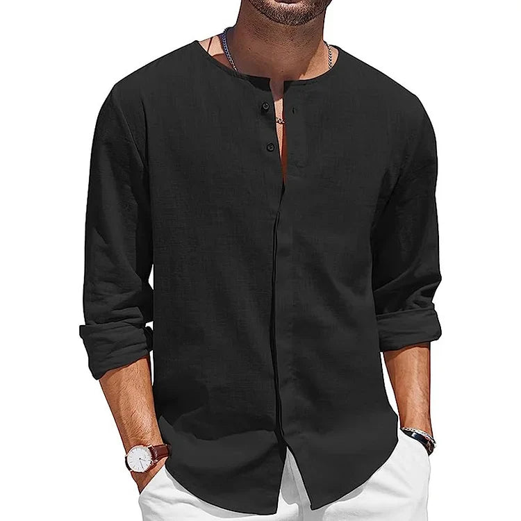 Vintage Casual Linnen Blend Shirt