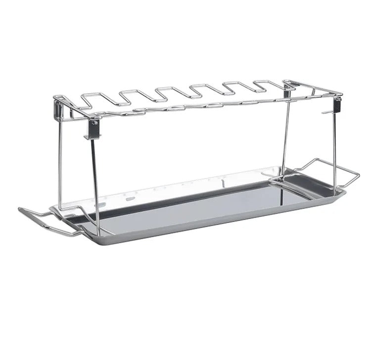 Intelligriller® - Made in the USA: 14 Slot Holder for Grill, Smoker, and Oven - Easy, Efficient, & Fast Chicken Drumstick/Meat Holder
