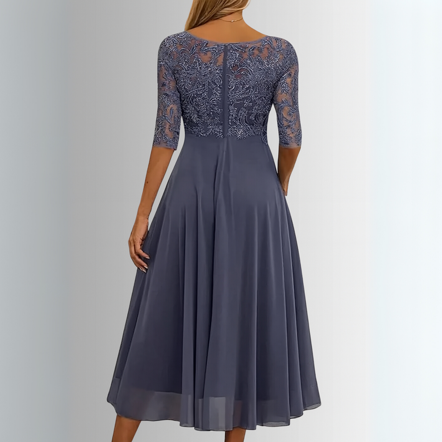 Damen Elegantes Spitzen Abendkleid | Maxi