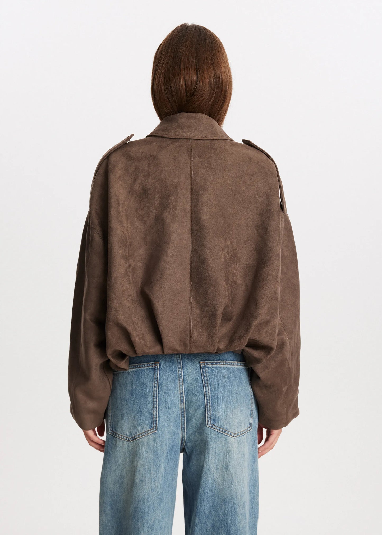 Dames Suede-look Cropped Bomberjack