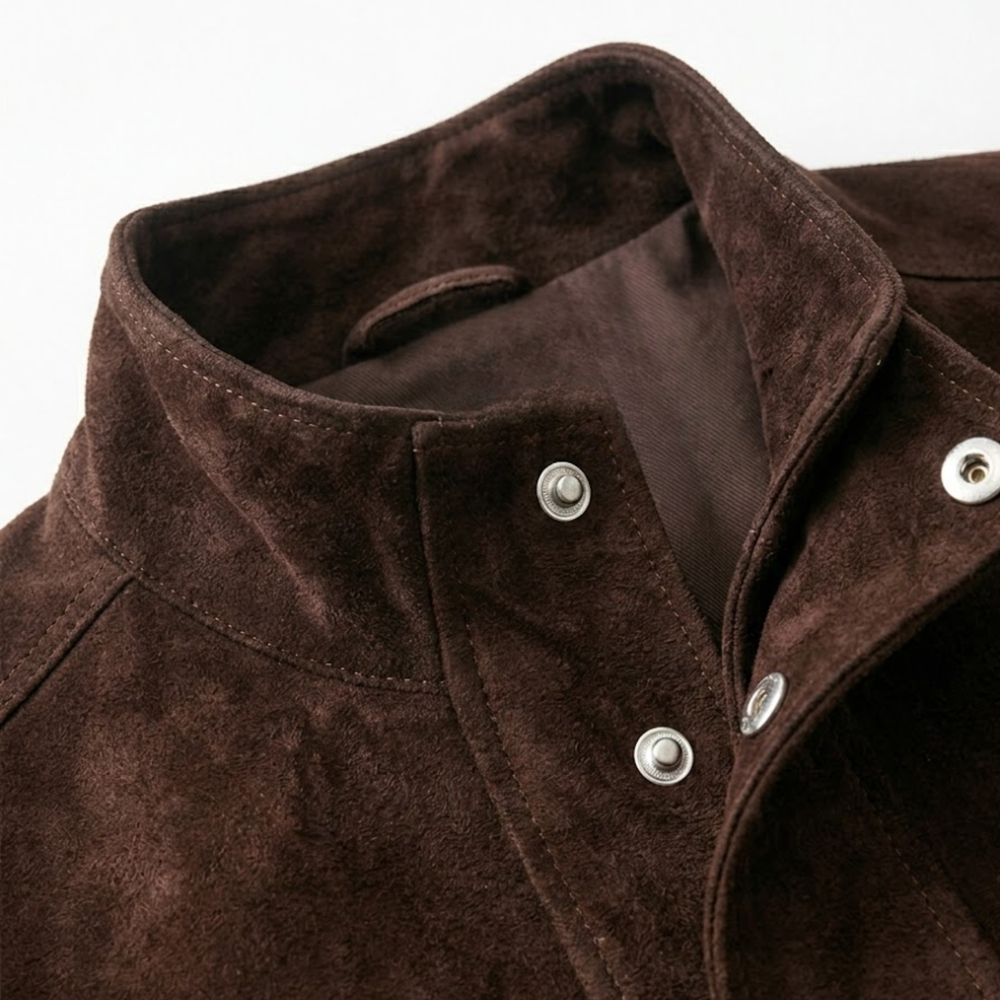 Veste Bomber en Polyester à Col Montant avec Fermeture Éclair et Grandes Poches