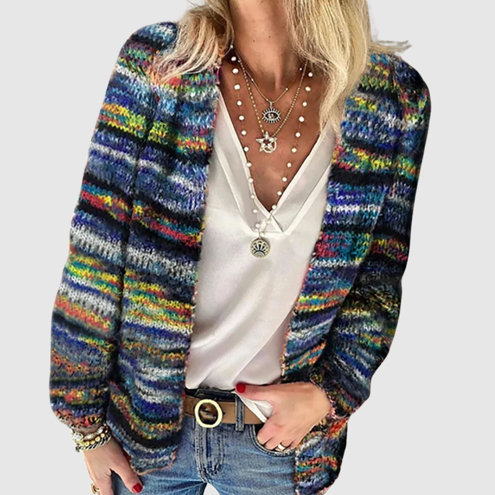 Amelia – Damski kardigan w kolorowym stylu boho