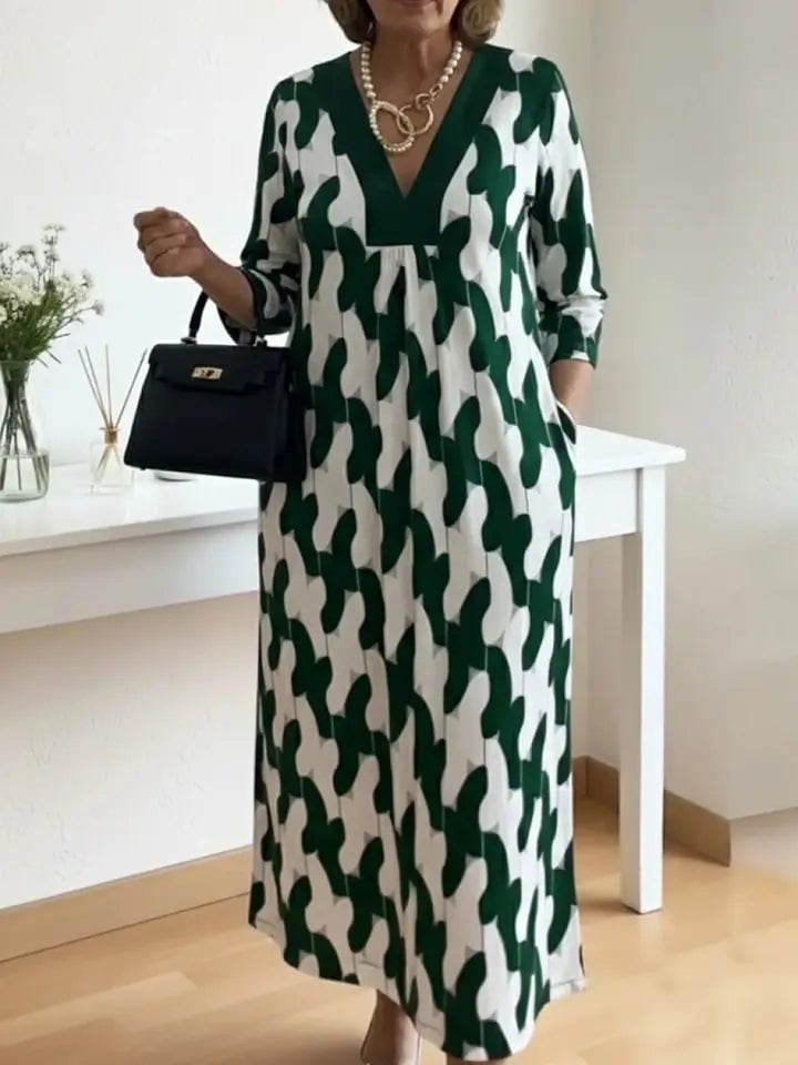 Asella | Elegantes Midikleid mit Kunstprint