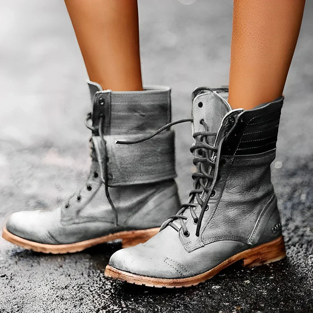 Chloe | Women Lace-Up Combat boots