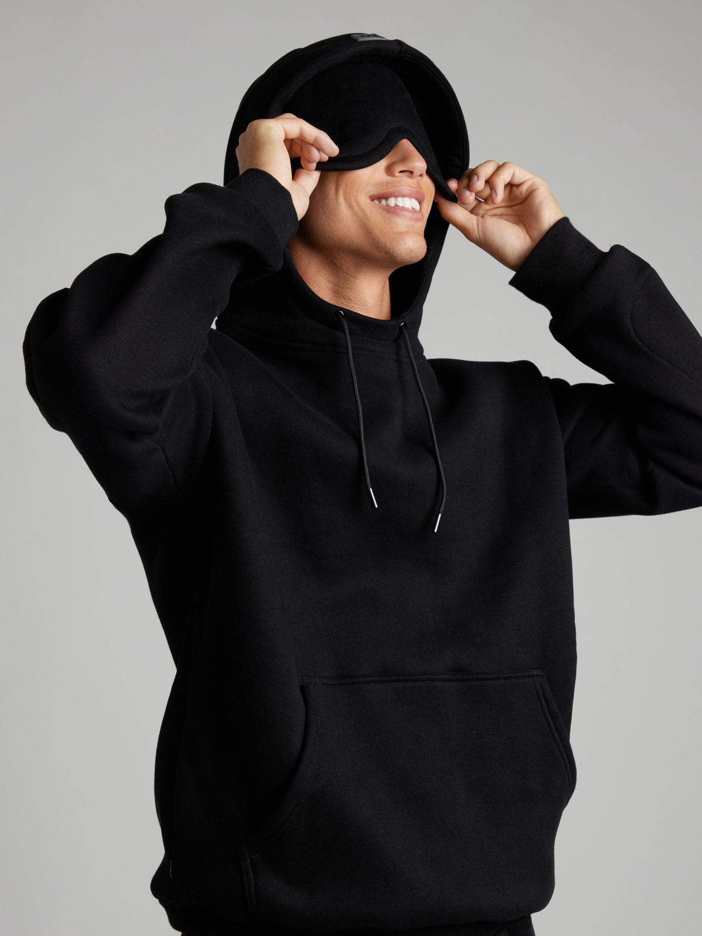 Cozy travel hoodie with airplane mode graphic