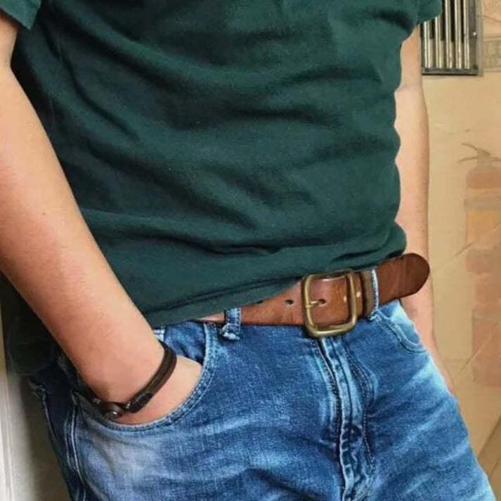Cinturón Vintage Leather Belt