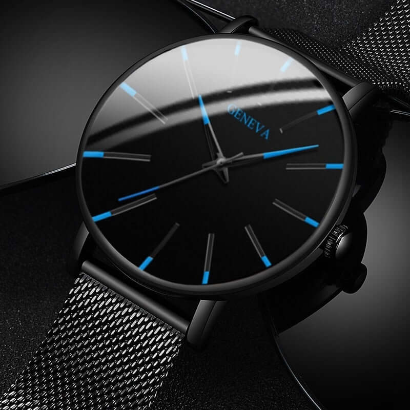 Męski Ultracienki Minimalistyczny Zegarek Na Rękę