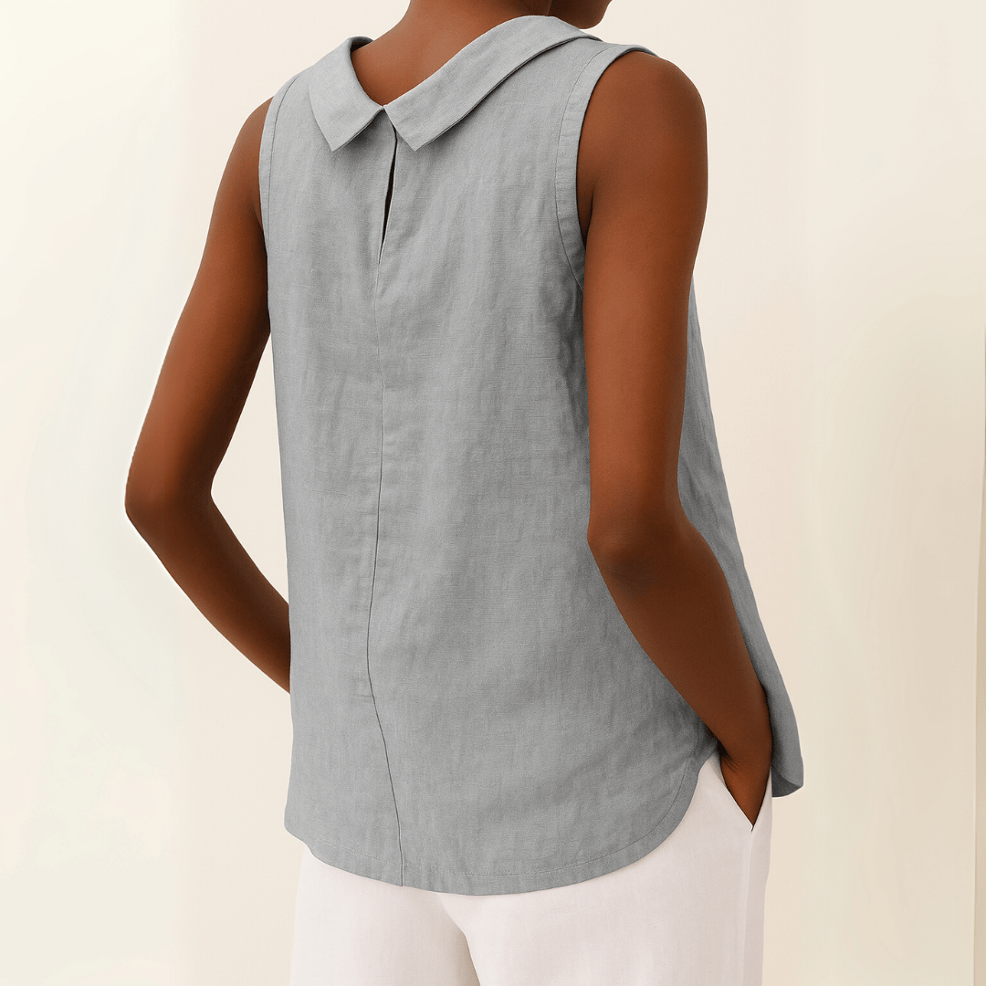 Emmeline - Sleeveless Round Neck Blouse