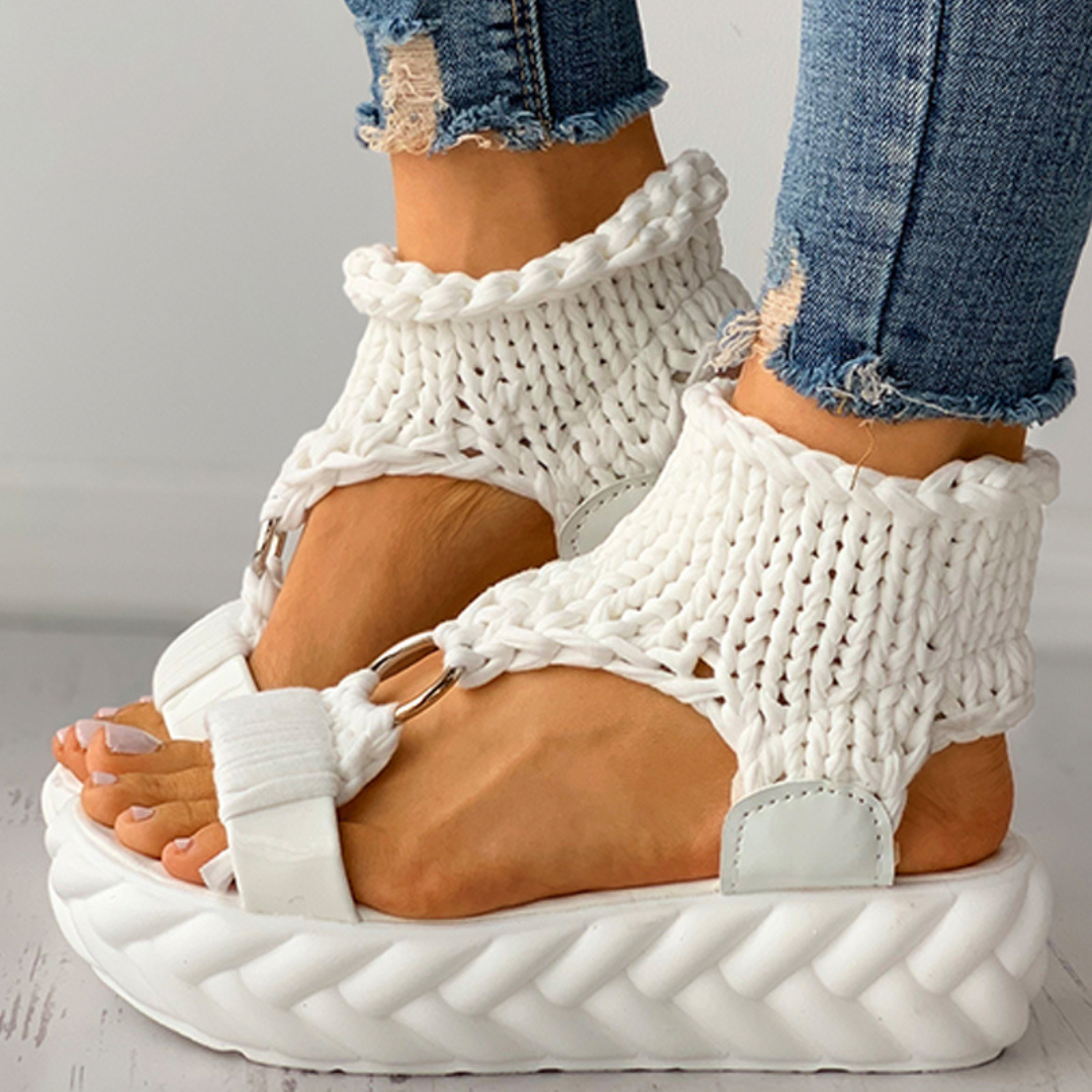 Braided Bliss Crochet Women's Sandals