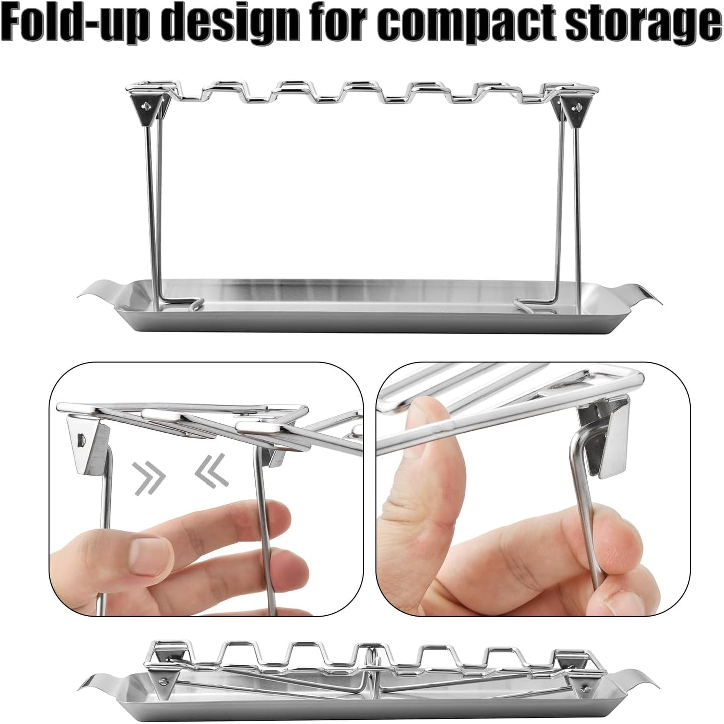 Intelligriller® - Made in the USA: 14 Slot Holder for Grill, Smoker, and Oven - Easy, Efficient, & Fast Chicken Drumstick/Meat Holder