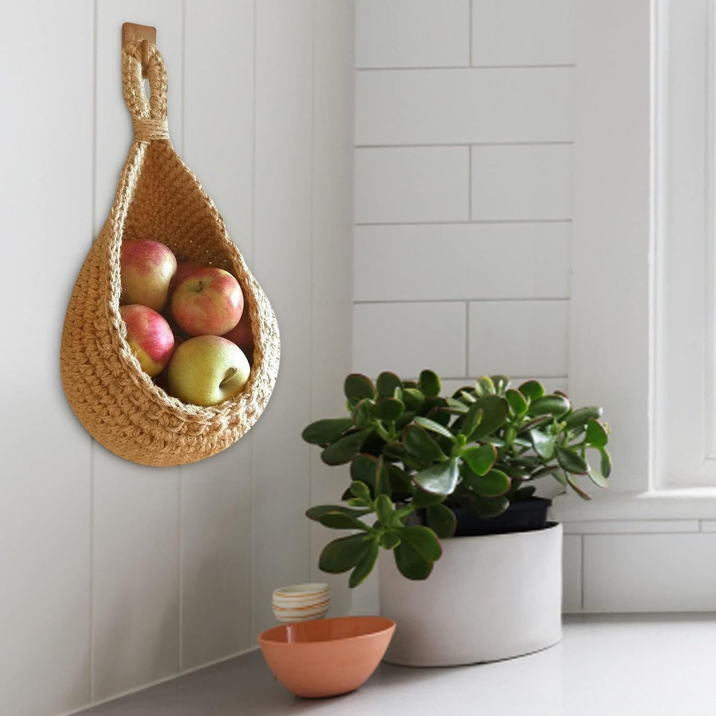 Bohowoven Produce Baskets: Kitchen Storage for Fruits Vegetables (Buy 1 Get 2 Free)