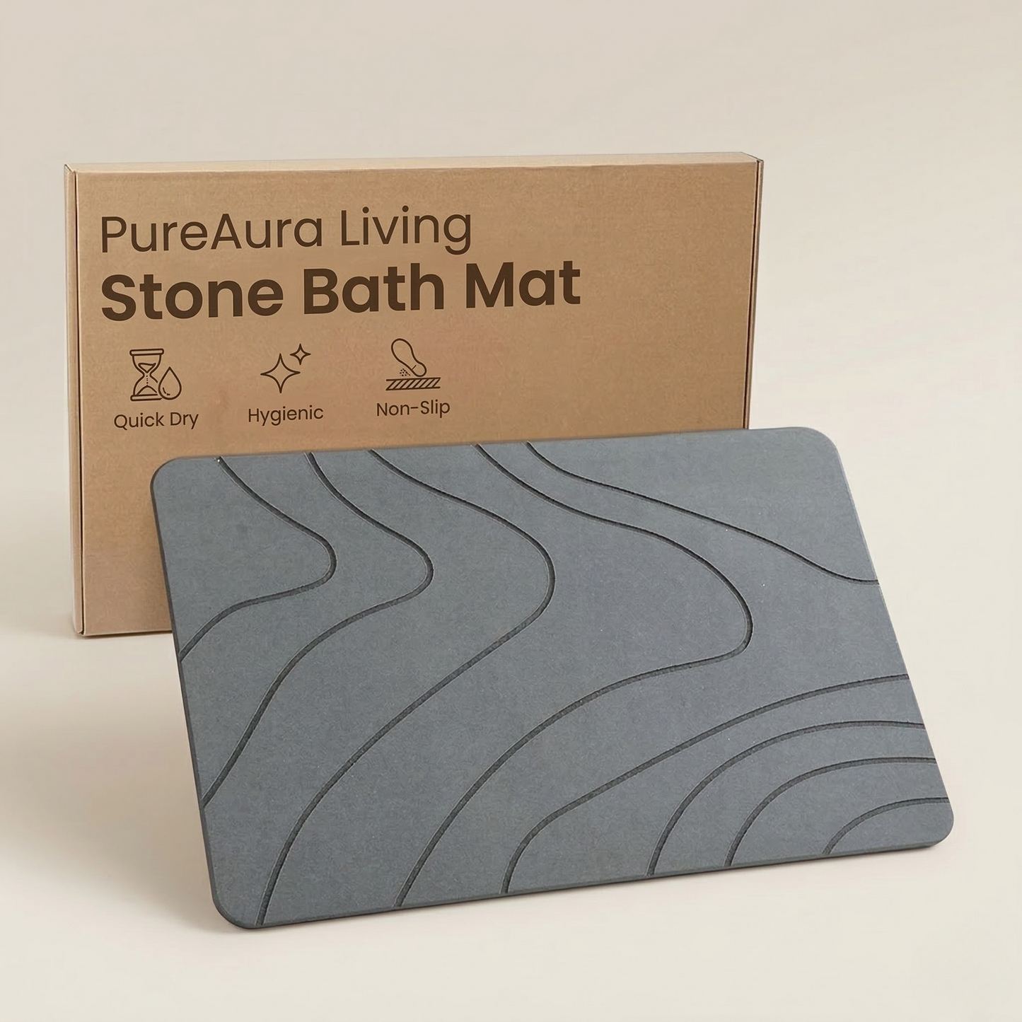 PureAura DryStone Bath Mat