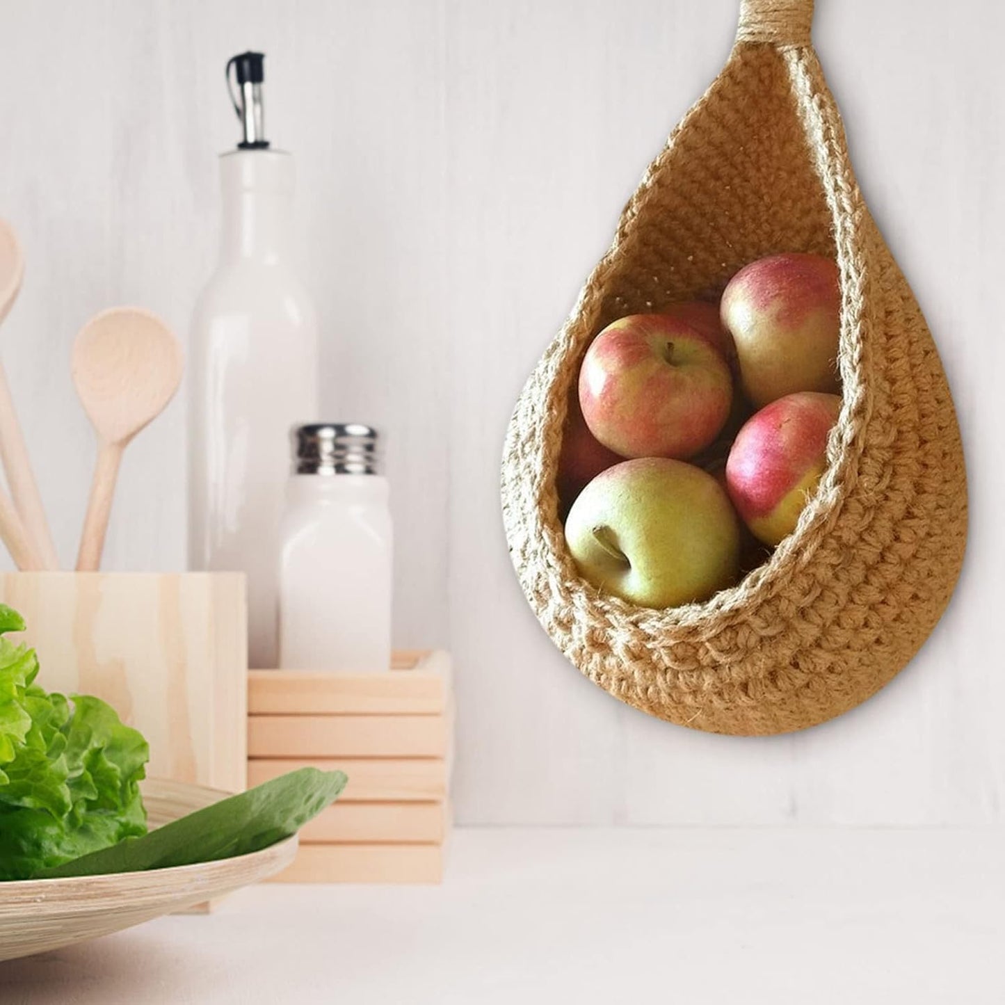 Bohowoven Produce Baskets: Kitchen Storage for Fruits Vegetables (Buy 1 Get 2 Free)