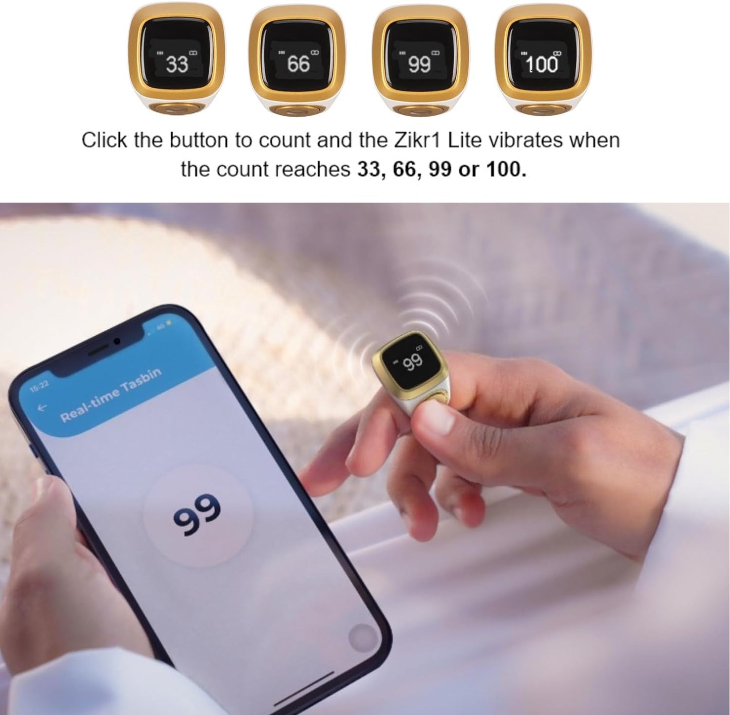 ZikrOne® Lite Smart Ring